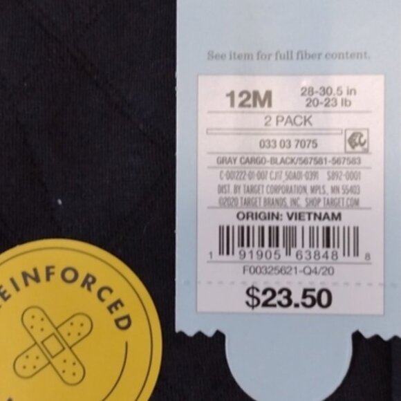 NWT Toddler Boys' 2pk Jogger Pants - Cat & Jack - 12M - Picture 4 of 6